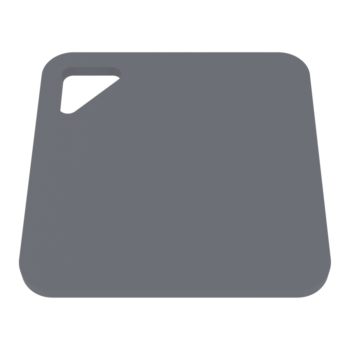 3D render of the Backpack Tag: a flat square tag with a corner keyring hole, no name